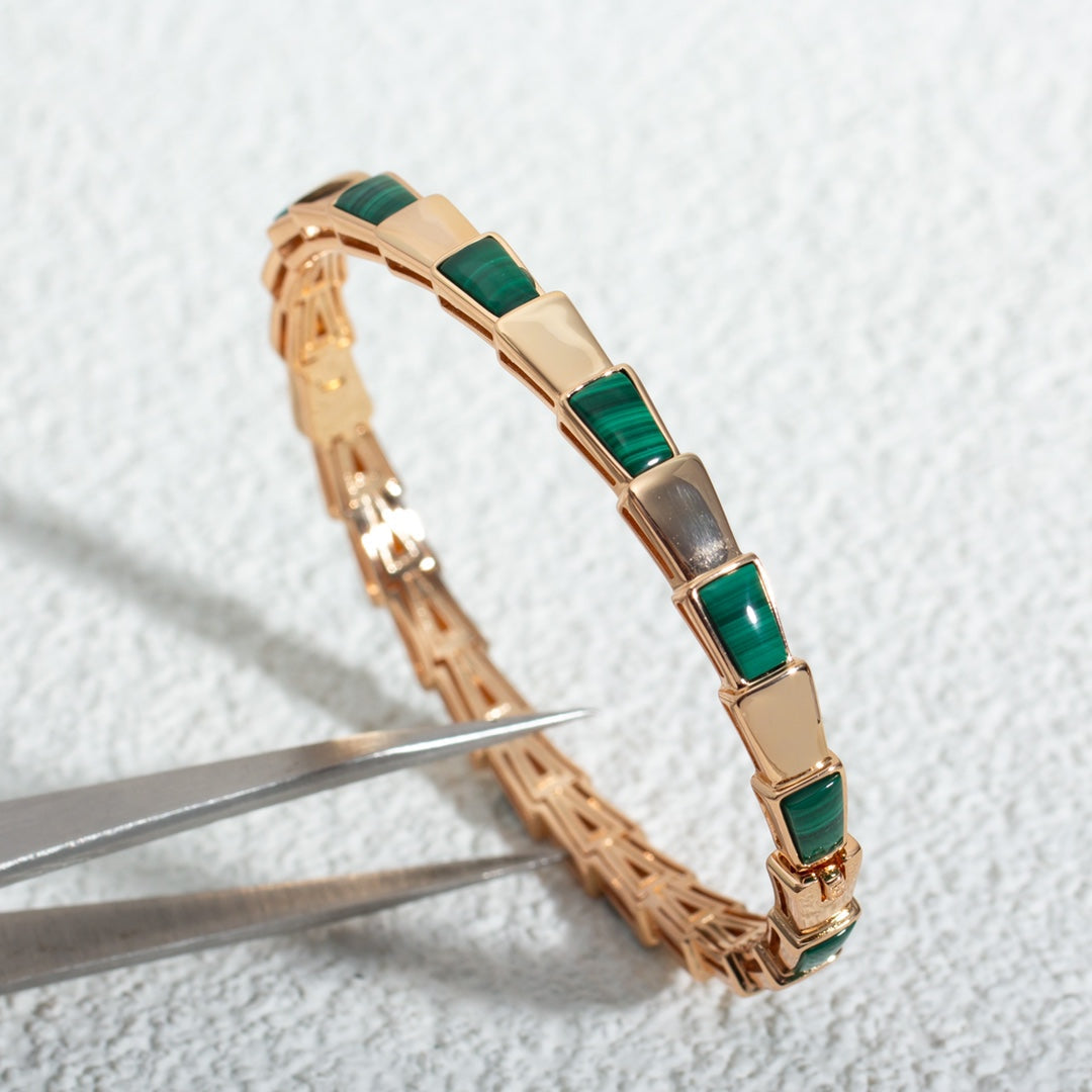 [Glow Jewelry]SERPENTI BRACELET PINK GOLD MALACHITE
