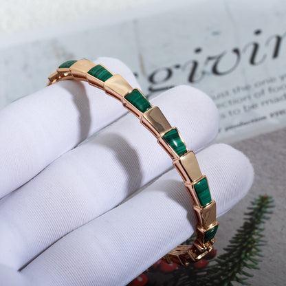 [Glow Jewelry]SERPENTI BRACELET PINK GOLD MALACHITE