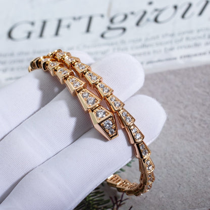 [Glow Jewelry]SERPENTI BRACELET 6.8MM PINK GOLD DIAMOND