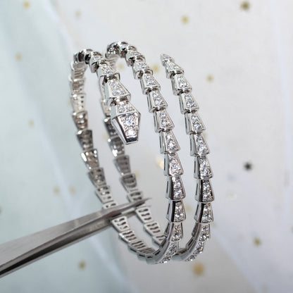 [Glow Jewelry]SERPENTI BRACELET SILVER DIAMOND DOUBLE ROW