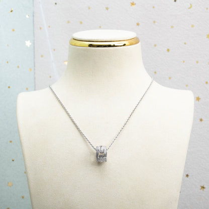 [Glow Jewelry]PARENTESI NECKLACE SILVER DIAMOND