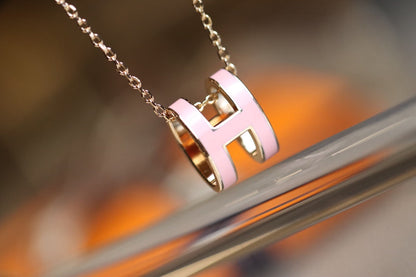 [Glow Jewelry]POP H PEDANT PINK GOLD