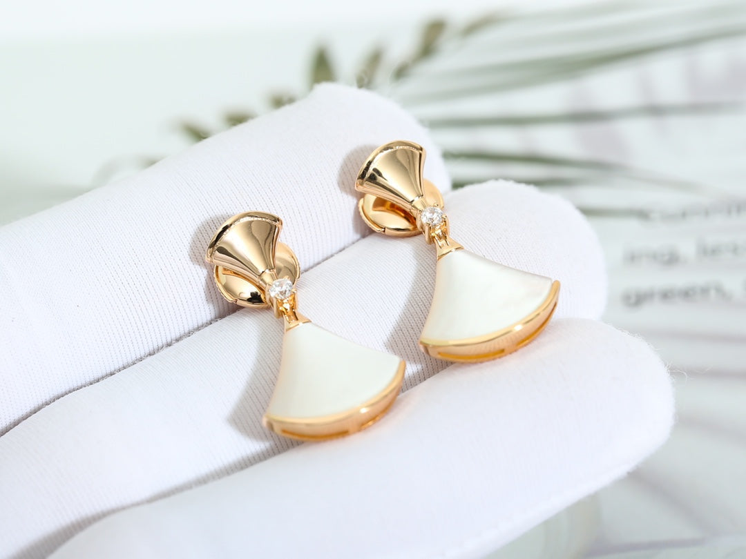 [Glow Jewelry]DREAM MOP PINK GOLD EARRINGS