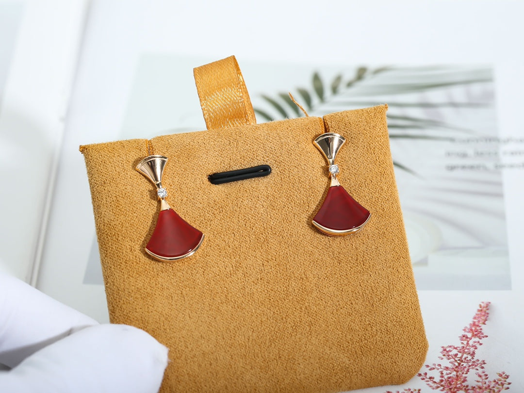[Glow Jewelry]DREAM Carnelian PINK GOLD EARRINGS