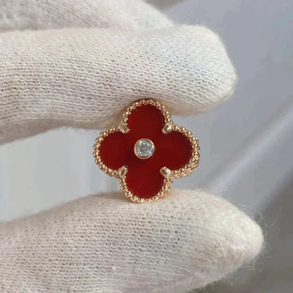 ¡®Glow Jewelry¡¯CLOVER MEDIUM 1 MOTIFS CARNELIAN DIAMANT Ohrringe