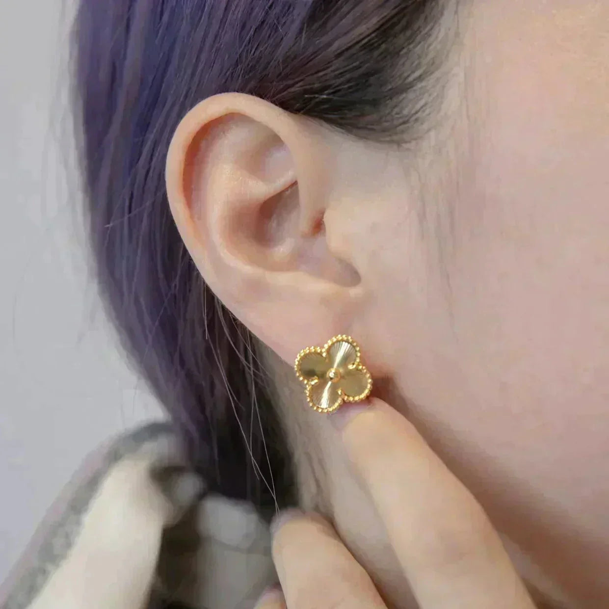 ¡®Glow Jewelry¡¯CLOVER MEDIUM 1 MOTIFS LASER EARRINGS