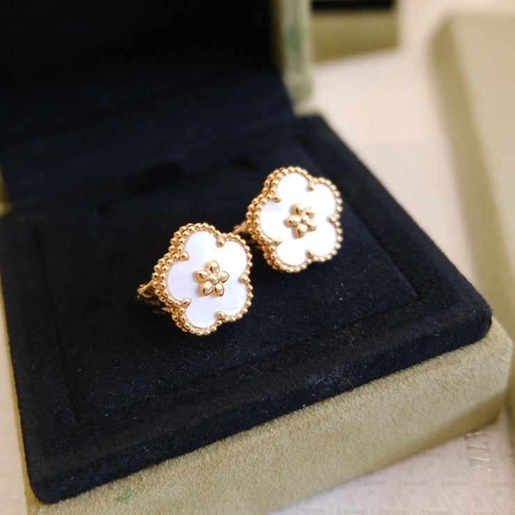 ¡®Glow Jewelry¡¯LUCKY PINK GOLD WHITE MOP EARRINGS