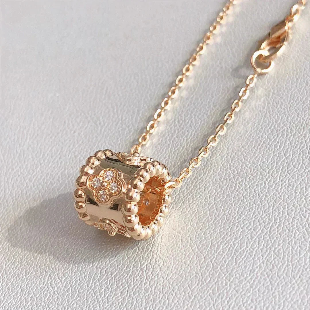 „Glow Jewelry“ PERLEE ANHÄNGERKETTE GOLD / ROSÉGOLD