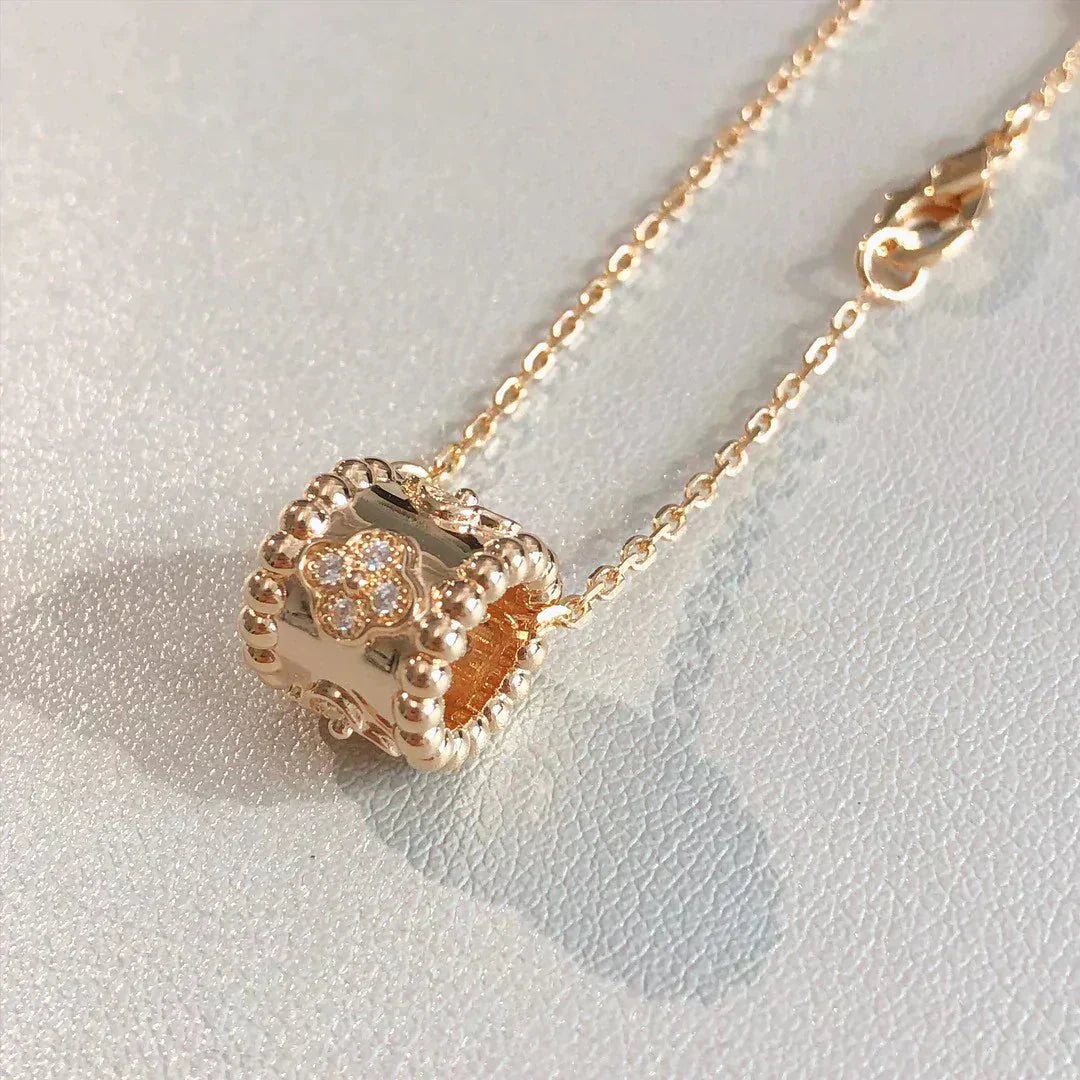 „Glow Jewelry“ PERLEE ANHÄNGERKETTE GOLD / ROSÉGOLD