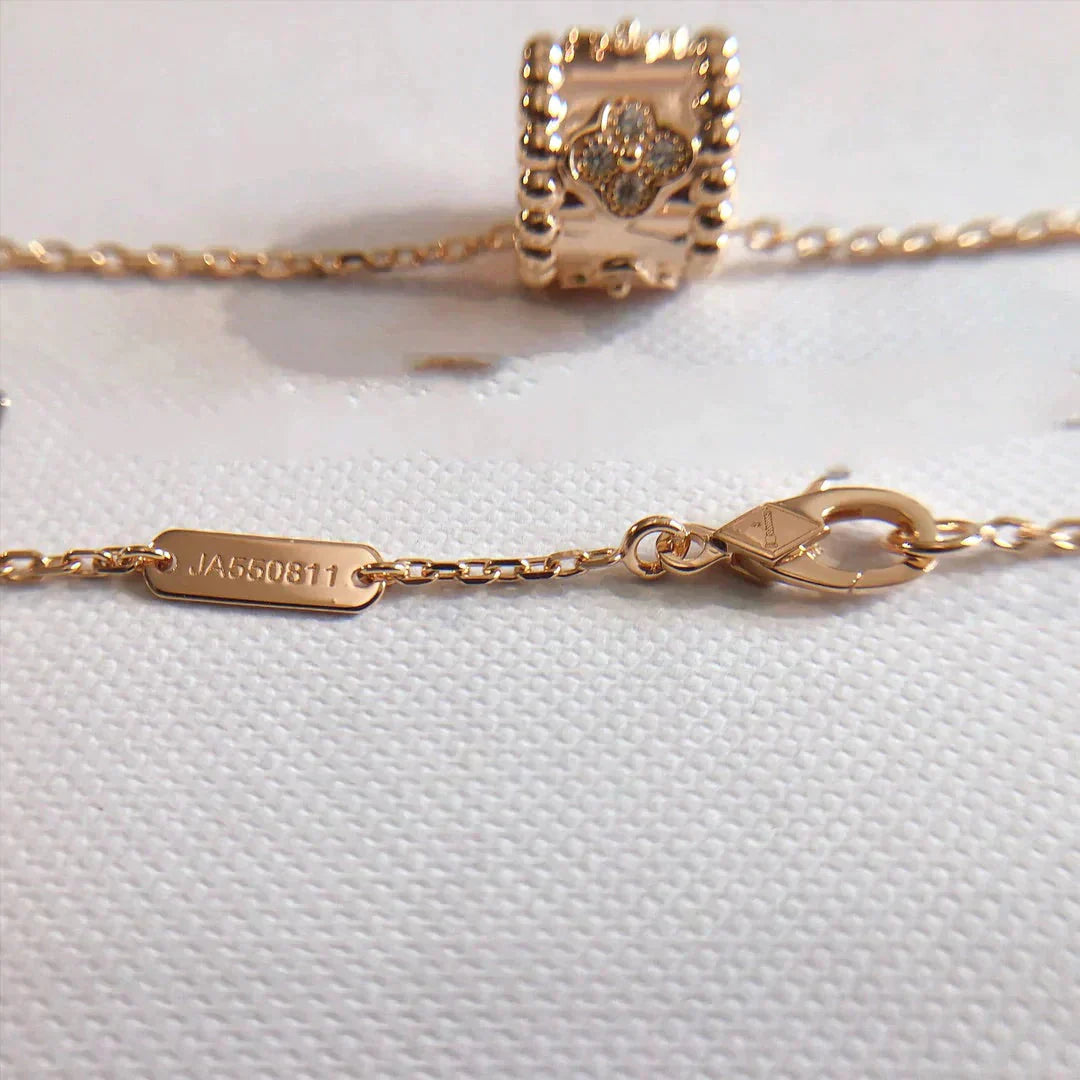 „Glow Jewelry“ PERLEE ANHÄNGERKETTE GOLD / ROSÉGOLD