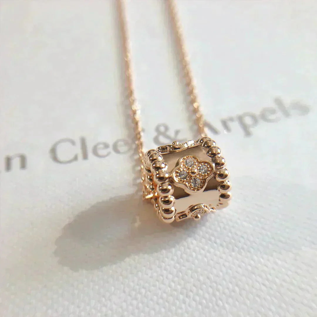 „Glow Jewelry“ PERLEE ANHÄNGERKETTE GOLD / ROSÉGOLD