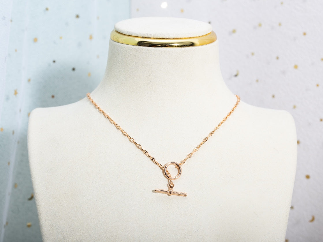 [Glow Jewelry]ECHAPPEE NECKLACE PINK GOLD