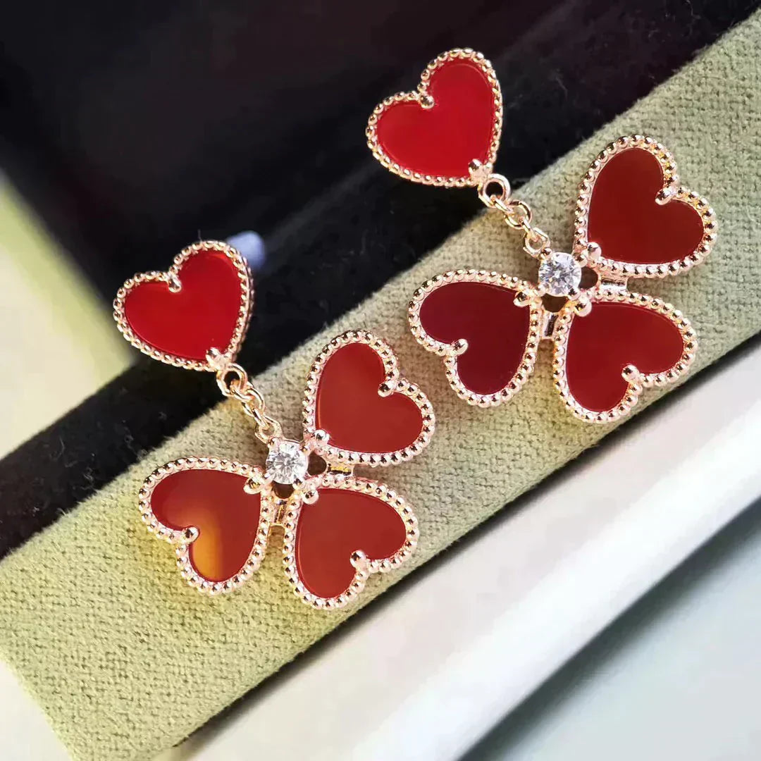 ¡®Glow Jewelry¡¯SWEET CLOVER KARNEOL-OHRRINGE