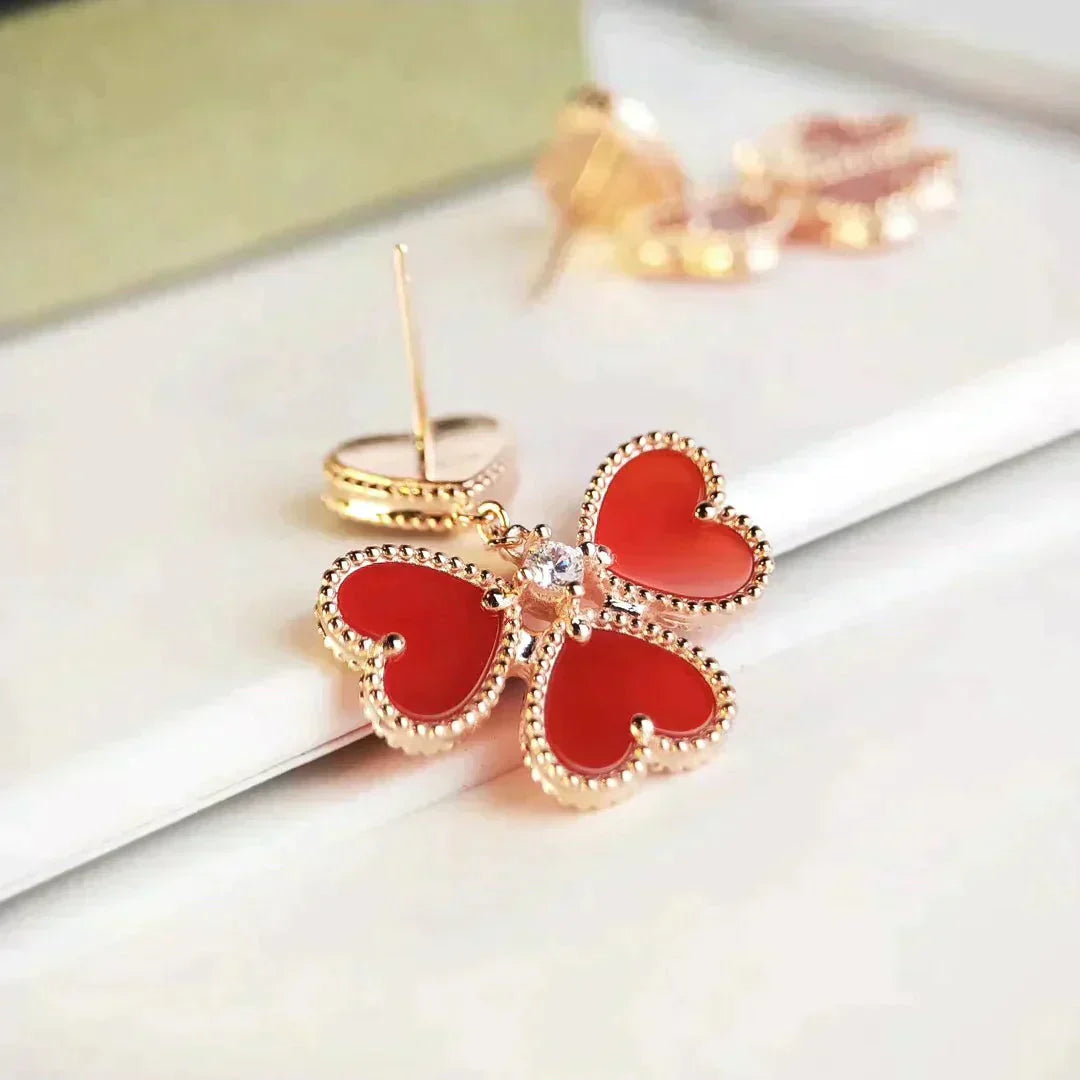 ¡®Glow Jewelry¡¯SWEET CLOVER KARNEOL-OHRRINGE