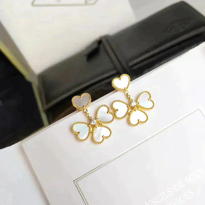¡®Glow Jewelry¡¯CLOVER SWEET WHITE MOP EARRINGS