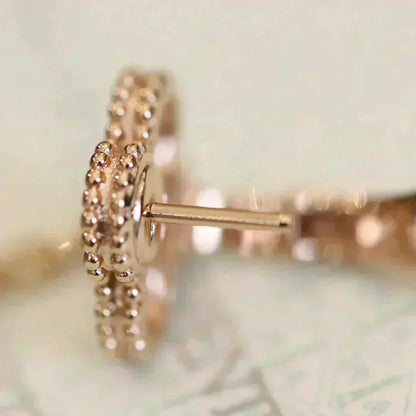 ¡®Glow Jewelry¡¯CLOVER MEDIUM 1 MOTIFS FUll DIAMOND EARRINGS