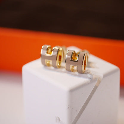 „Glow Jewelry“ MINI POP H GOLD OHRRINGE GRAU