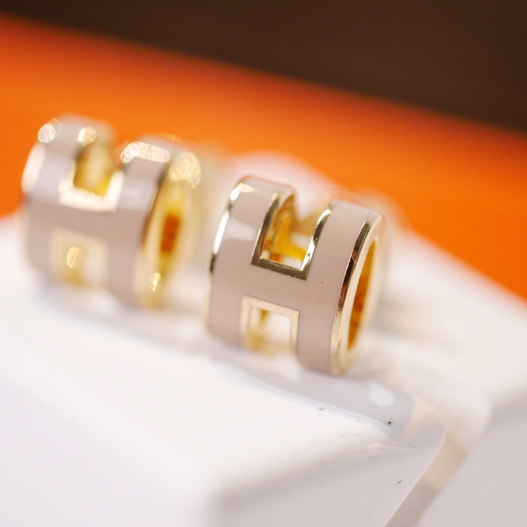 „Glow Jewelry“ MINI POP H GOLD OHRRINGE GRAU