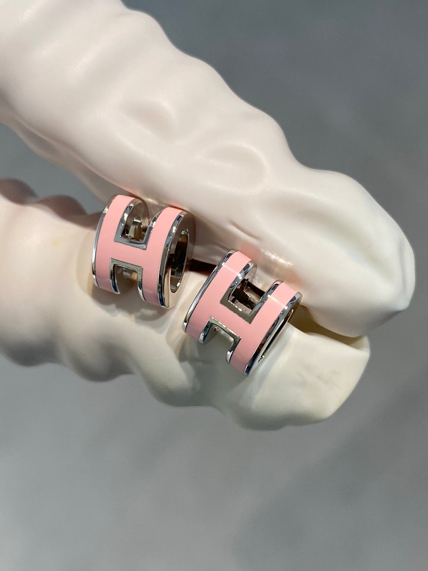 „Glow Jewelry“ MINI POP H SILBEROHRRINGE ROSA