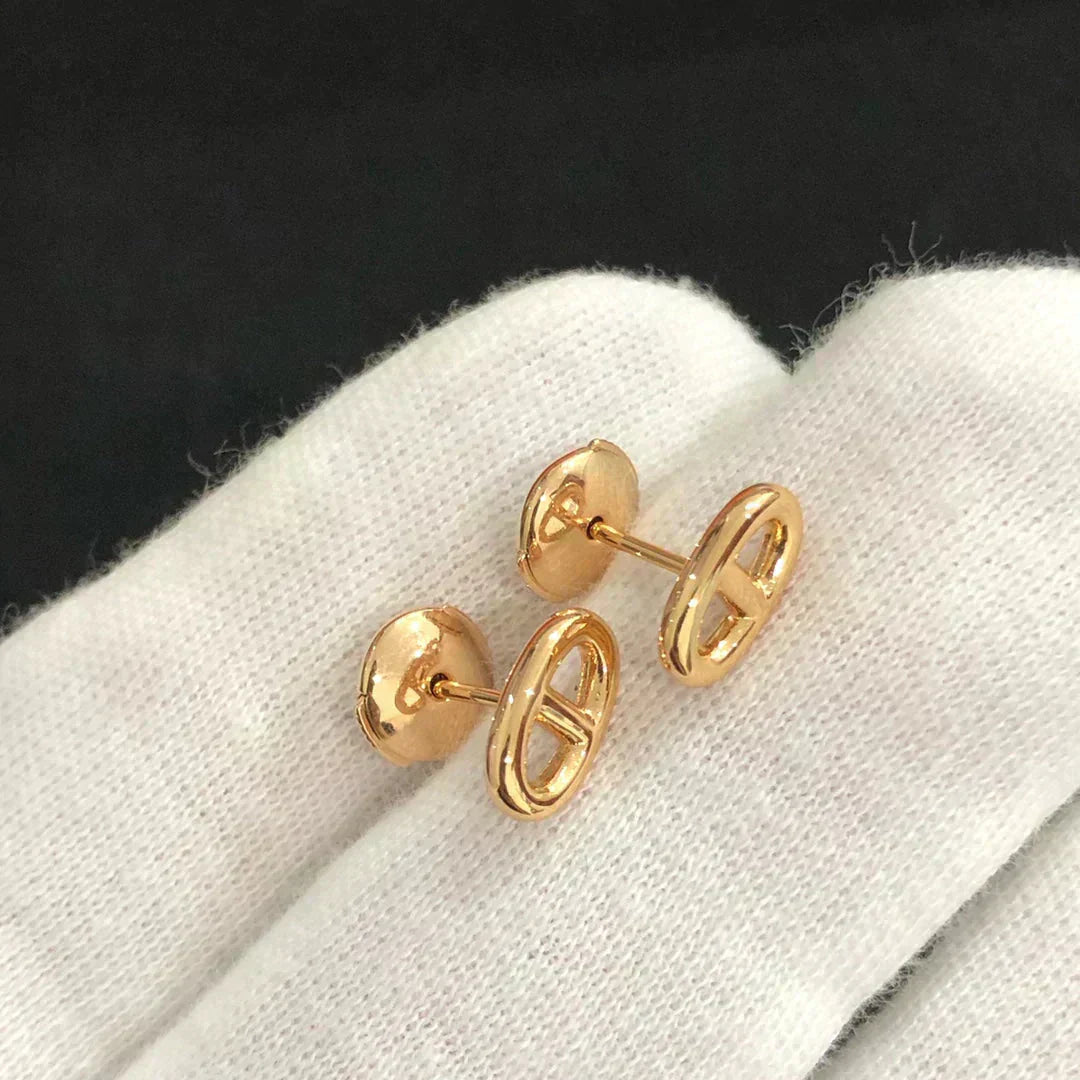 ®Glow Jewelry® KETTE KLEINE OHRRINGE GOLD UND SILBER