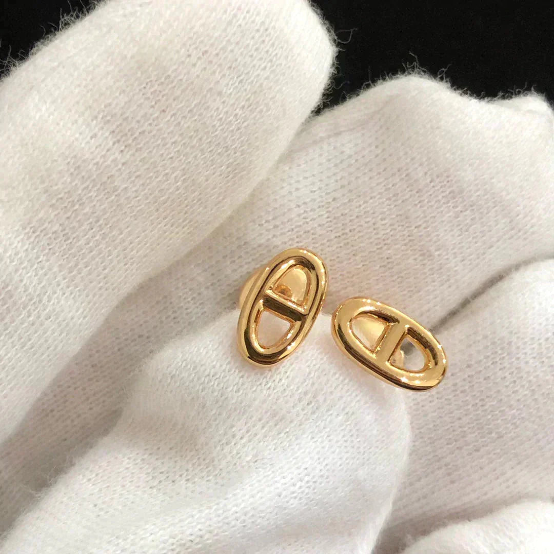®Glow Jewelry® KETTE KLEINE OHRRINGE GOLD UND SILBER