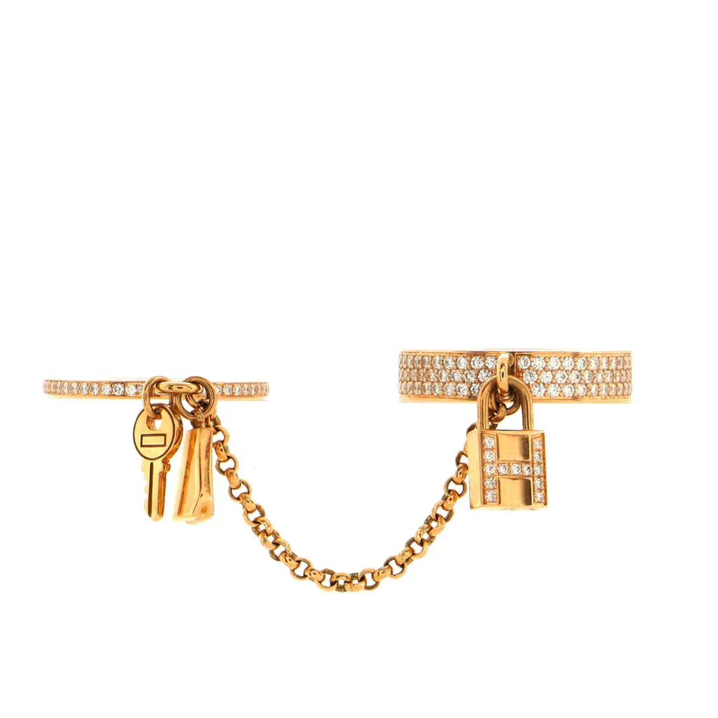 "Glow Jewelry" HM KELLY CLOCHETTE DOPPELRING AUS MIT DIAMANTEN