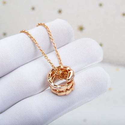 [Glow Jewelry]SERPENTI PINK GOLD NECKLACE DIAMOND