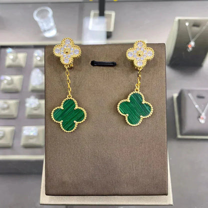 ¡®Glow Jewelry¡¯CLOVER  2 MOTIFS  DIAMOND  EARRINGS (MULTIPLE CHOICESç´