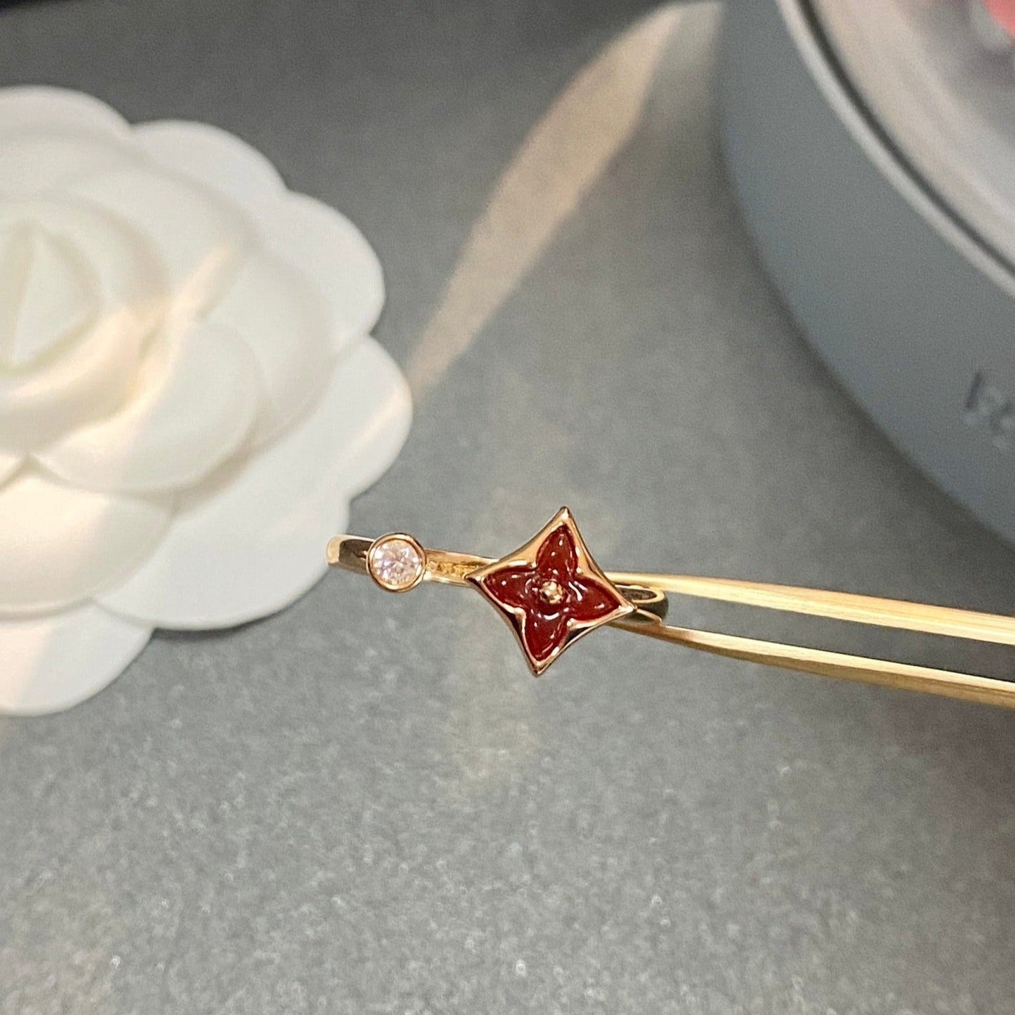 [Glow Jewelry]STAR 1 DIAMOND OPEN RING