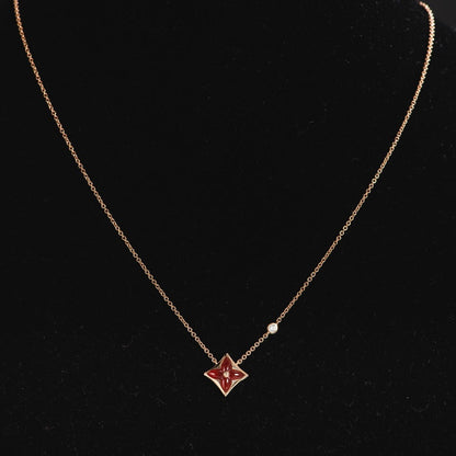 ¡®Glow Jewelry¡¯STAR NECKLACE PINK GOLD 1 DIAMOND