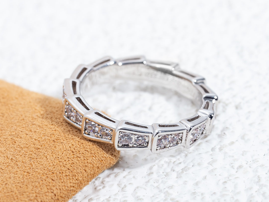 [Glow Jewelry]SERPENTI RING SILVER DIAMOND PAVED 3MM