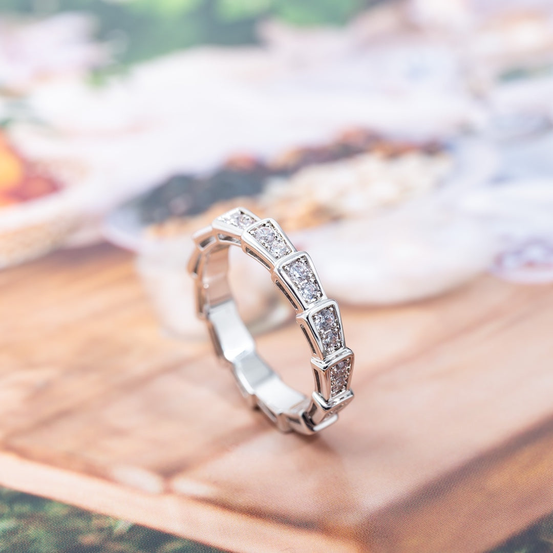 [Glow Jewelry]SERPENTI RING SILVER DIAMOND PAVED 3MM
