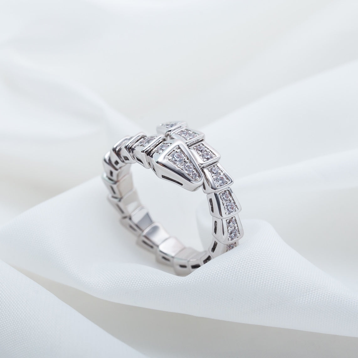 [Glow Jewelry]SERPENTI RING SILVER DIAMOND PAVED 4MM