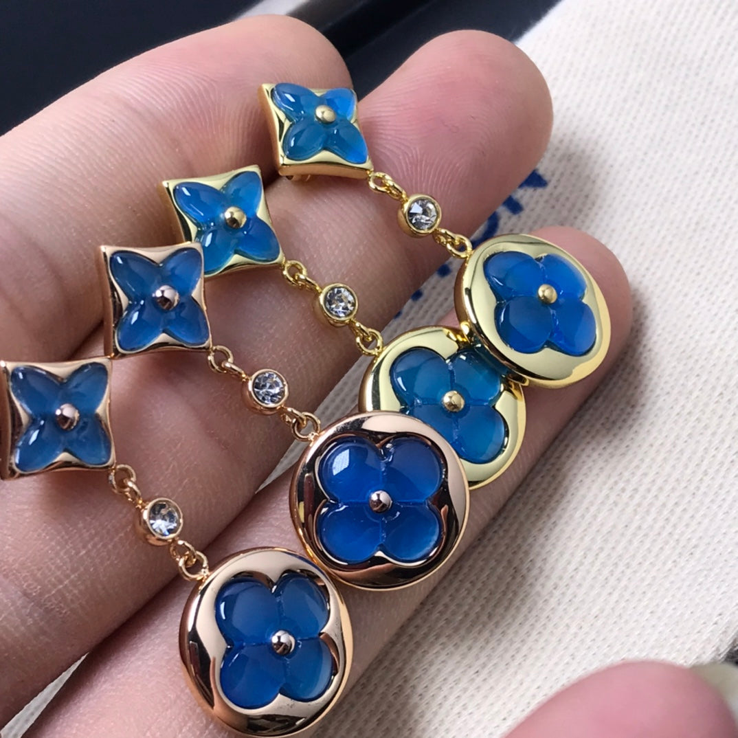¡®Glow Jewelry¡¯STAR AND SUN AGATE DIAMOND EARRINGS