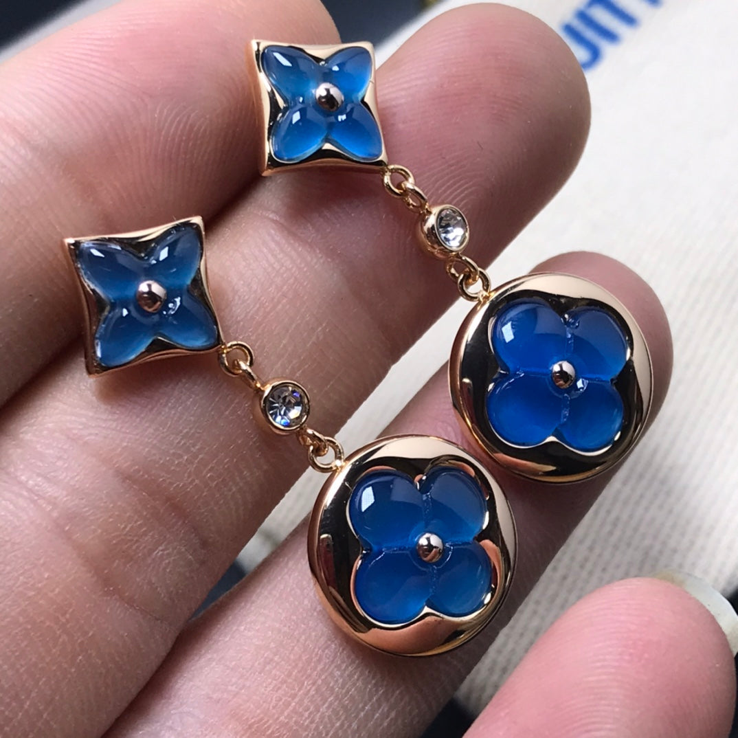 ¡®Glow Jewelry¡¯STAR AND SUN AGATE DIAMOND EARRINGS