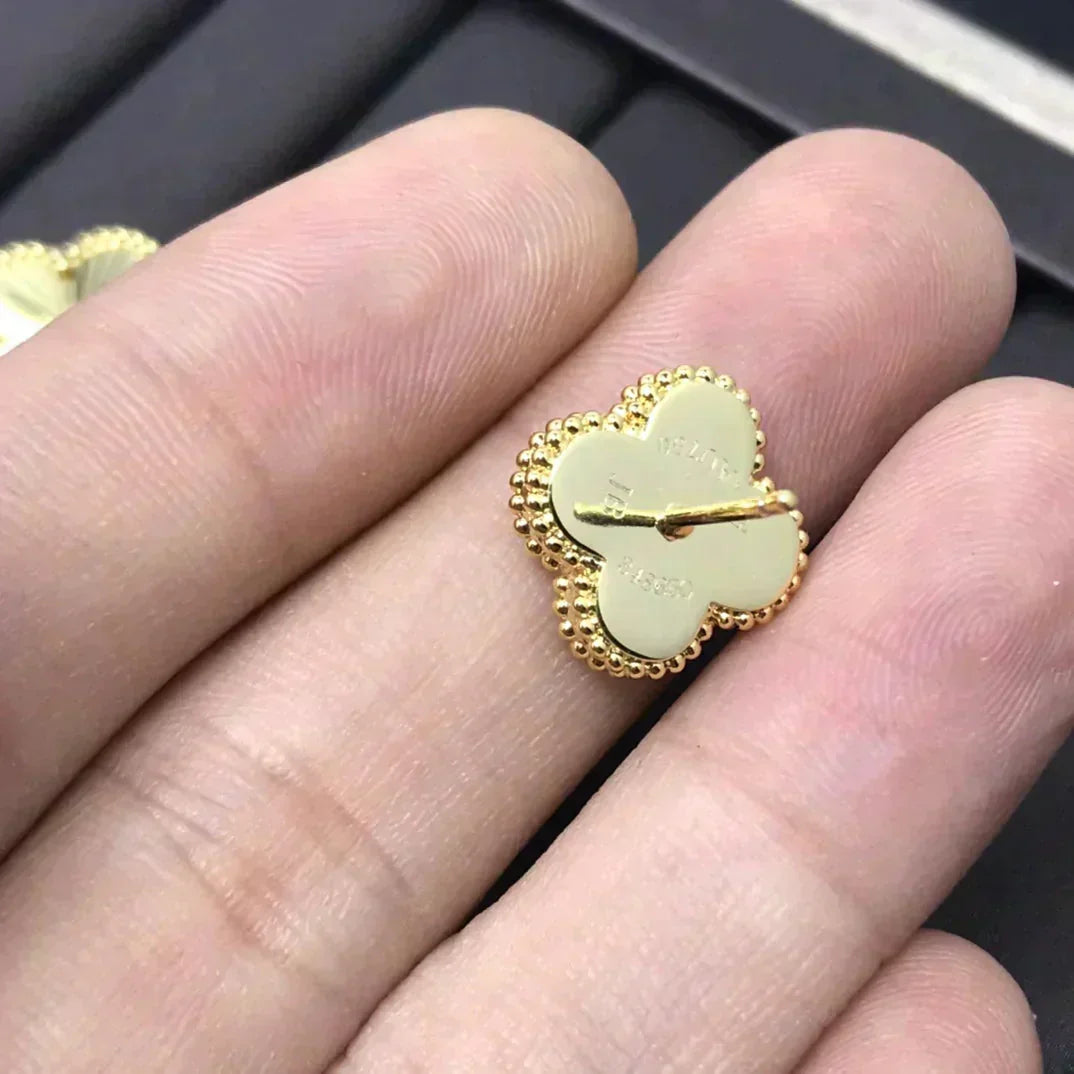 [Glow Jewelry]CLOVER MINI 9.5MM LASER EARRINGS