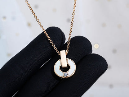 [Glow Jewelry]GARI NECKLACE PINK GOLD MOP