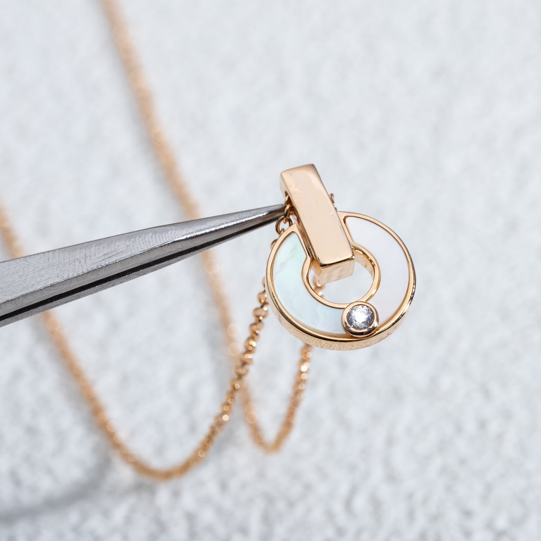 [Glow Jewelry]GARI NECKLACE PINK GOLD MOP