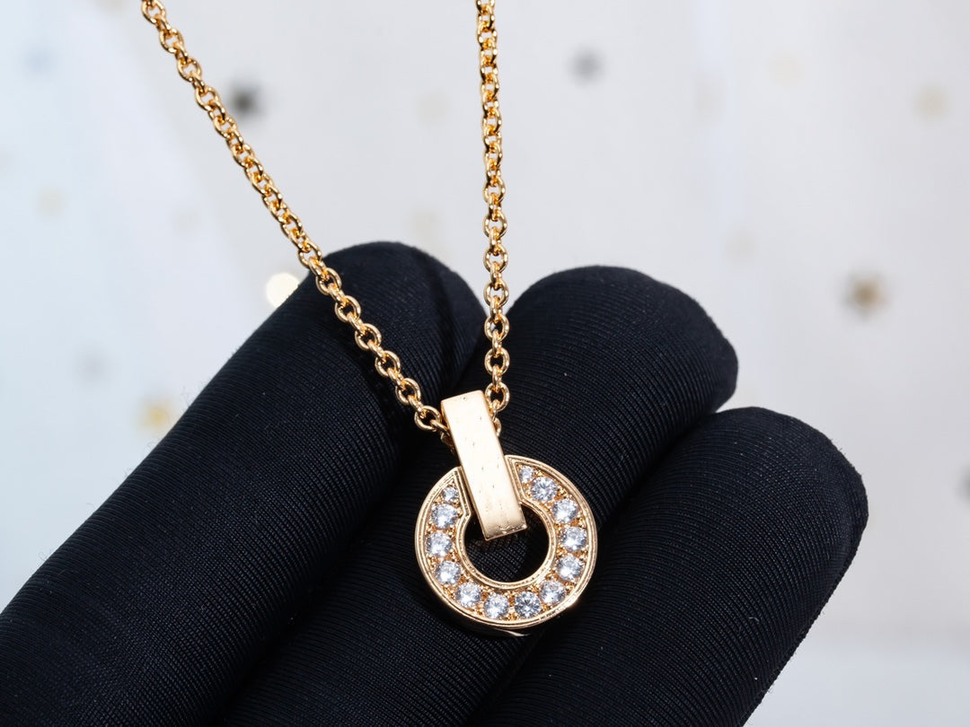 [Glow Jewelry]GARI NECKLACE PINK GOLD DIAMOND