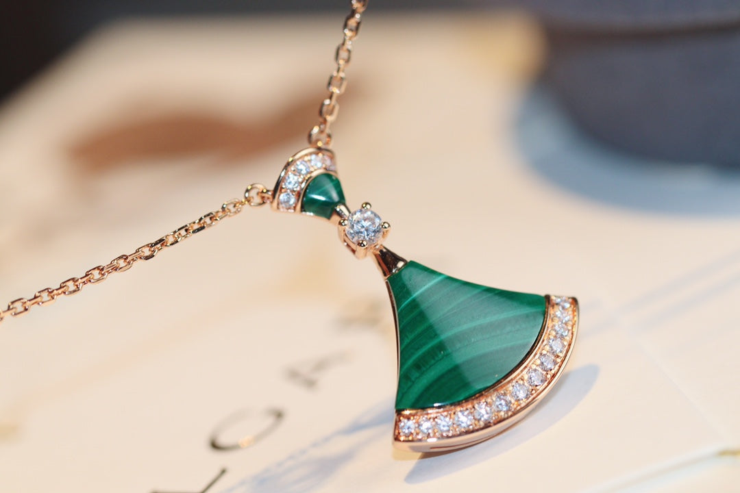 [Glow Jewelry]DREAM NECKLACE MALACHITE DIAMOND