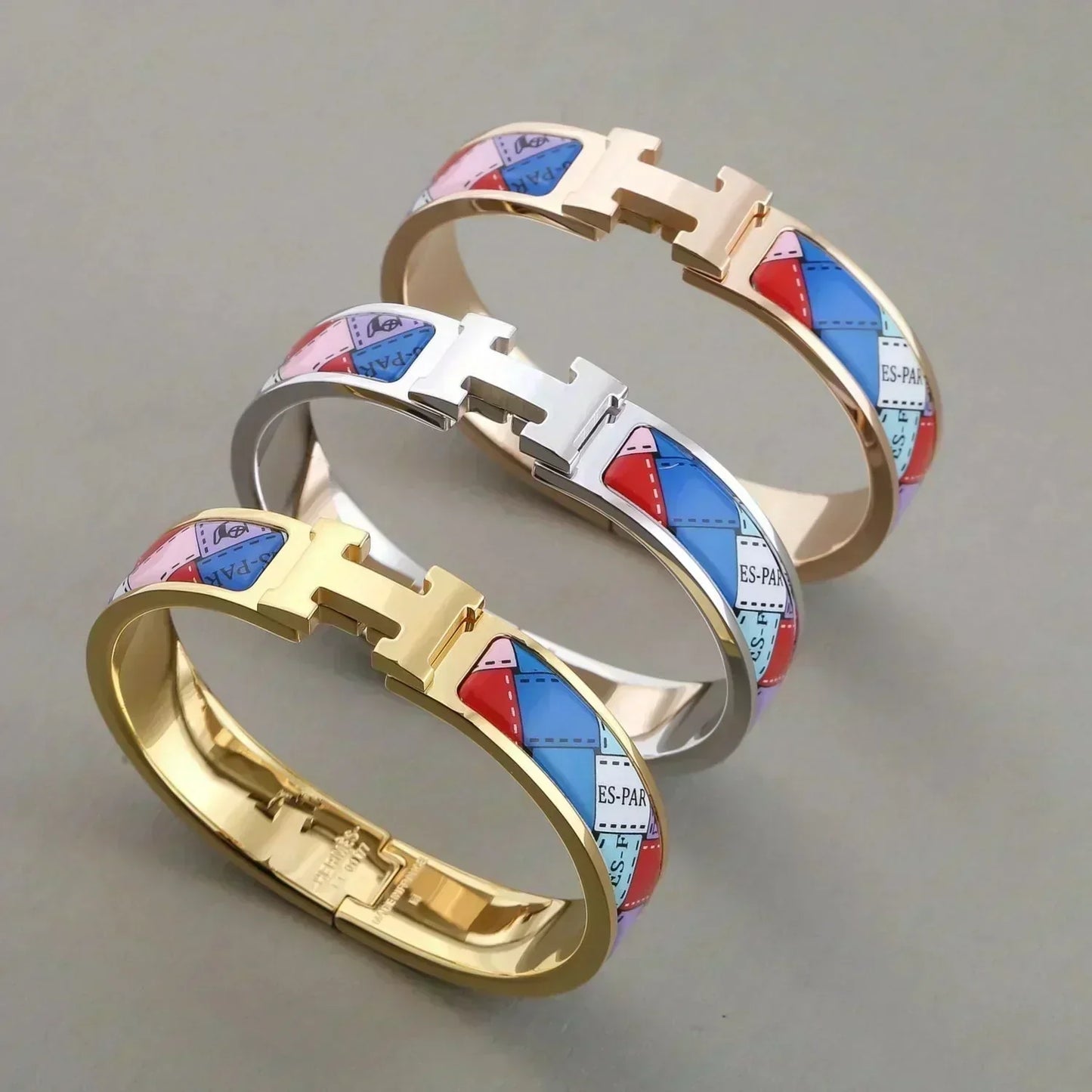 [Glow Jewelry]H BRACELET DOTTED BORDER 12MM