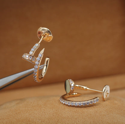 [Glow Jewelry]JUSTE EARRINGS 12.75MM PINK GOLD DIAMOND