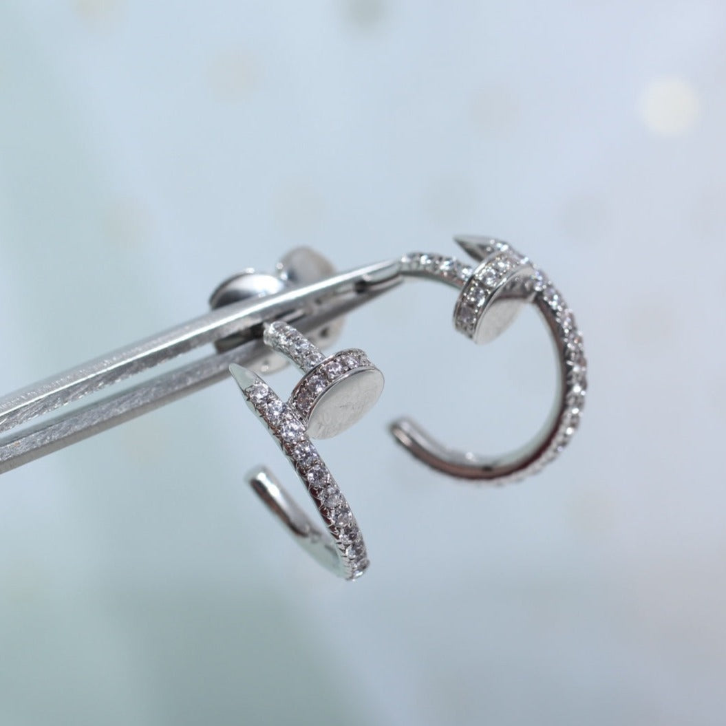 [Glow Jewelry]JUSTE EARRINGS 12.75MM SILVER DIAMOND