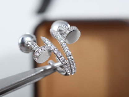 [Glow Jewelry]JUSTE EARRINGS 12.75MM SILVER DIAMOND