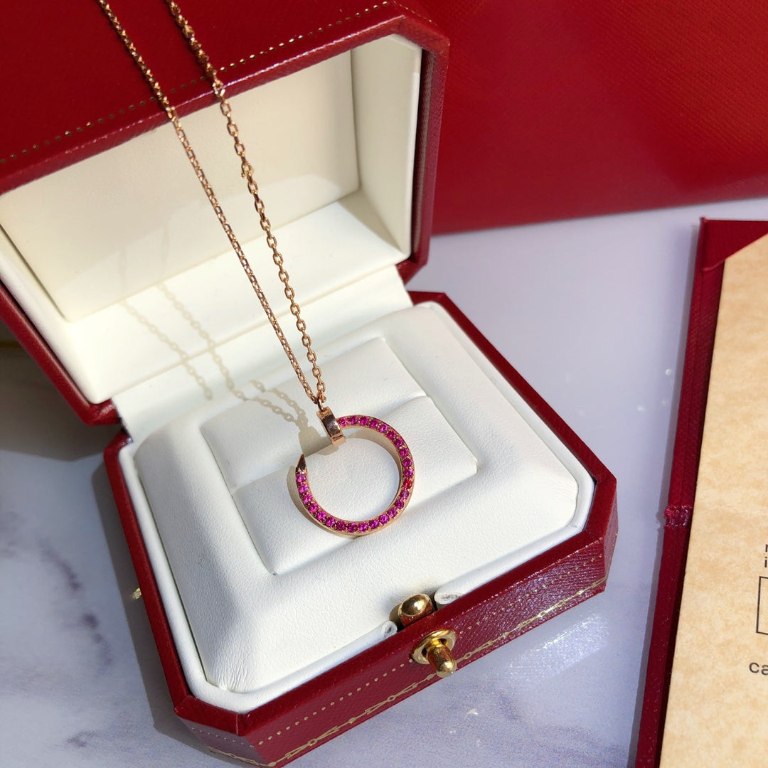 ¡®Glow Jewelry¡¯JUSTE-HALSKE GOLD ROT DIAMANTEN