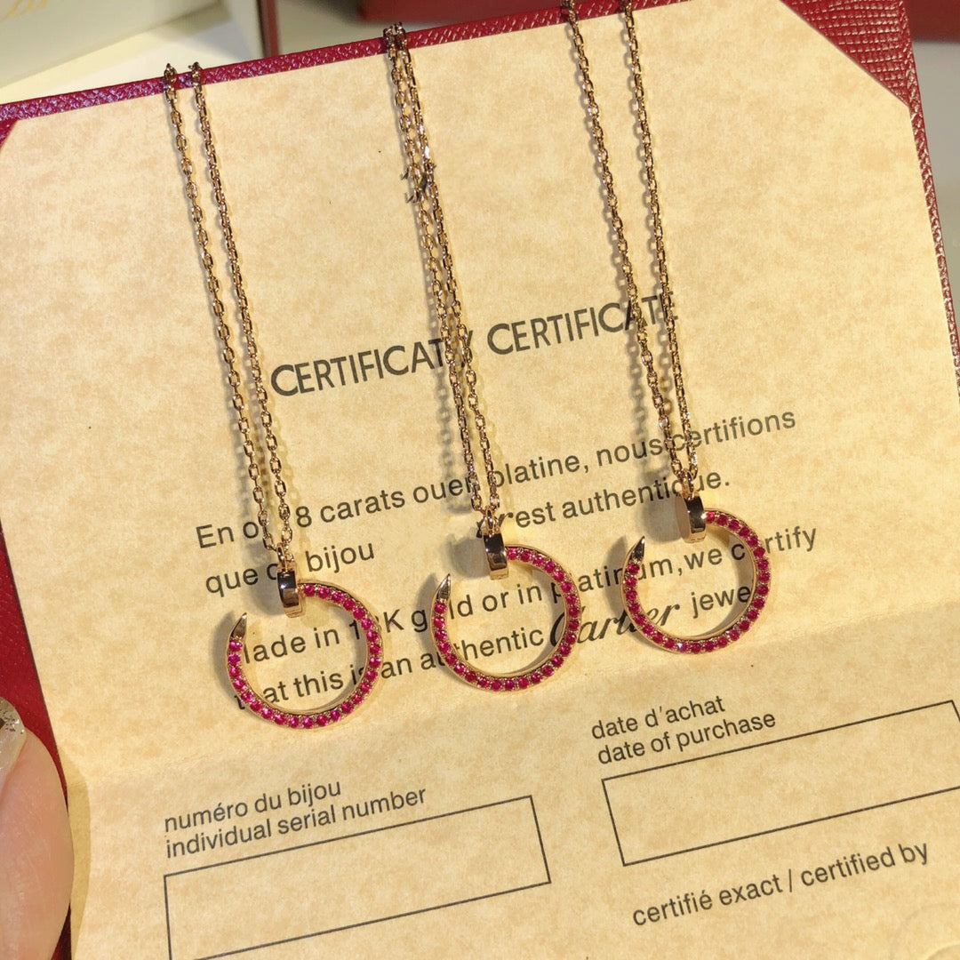 ¡®Glow Jewelry¡¯JUSTE-HALSKE GOLD ROT DIAMANTEN