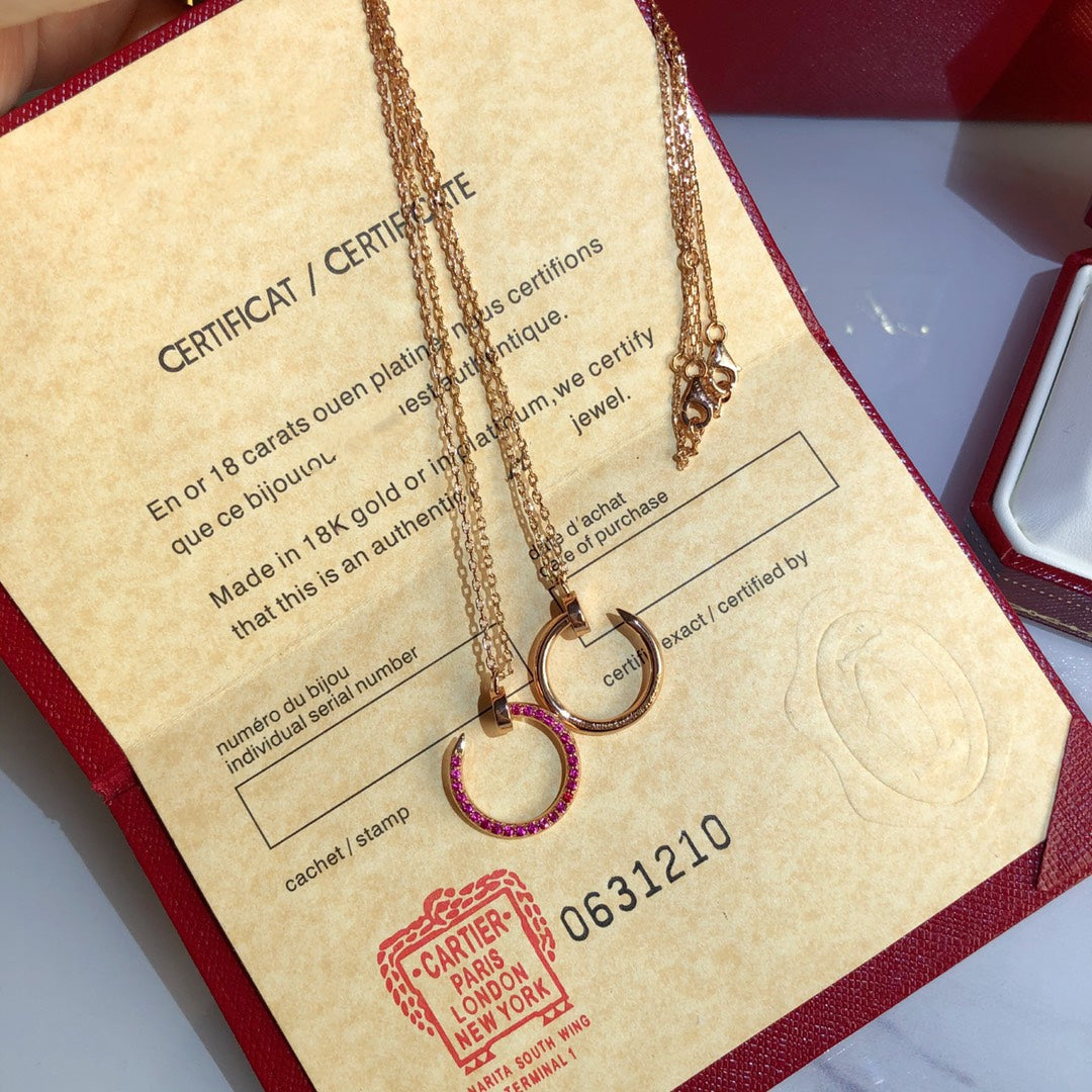 ¡®Glow Jewelry¡¯JUSTE-HALSKE GOLD ROT DIAMANTEN