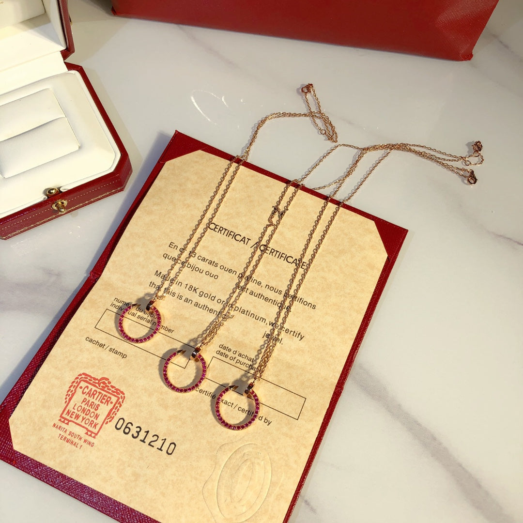 ¡®Glow Jewelry¡¯JUSTE-HALSKE GOLD ROT DIAMANTEN