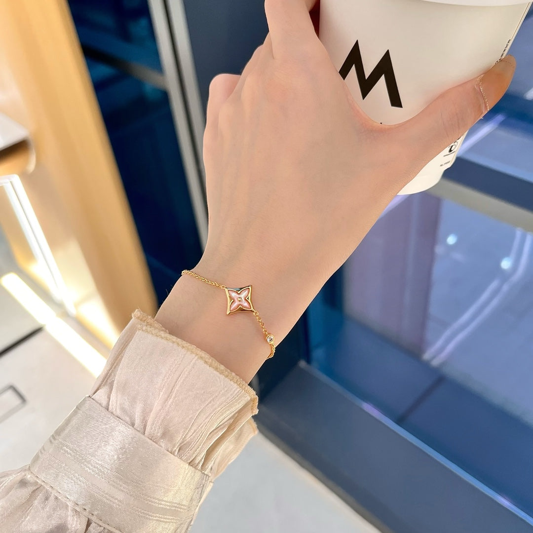 ¡®Glow Jewelry¡¯STAR 1 DIAMOND PINK GOLD BRACELET