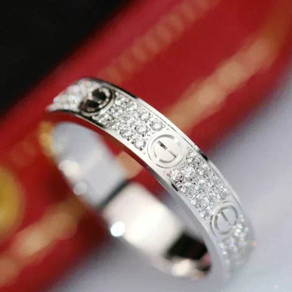 [Glow Jewelry]LOVE RING 3.6MM DIAMOND PAVED